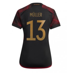 Tyskland Thomas Muller #13 Replika Udebanetrøje Dame VM 2022 Kortærmet